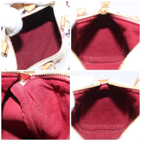 LOUIS VUITTON Monogram Multicolor Mini Speedy Hand Bag White M92645 Auth BA414AV - Picture 15 of 16